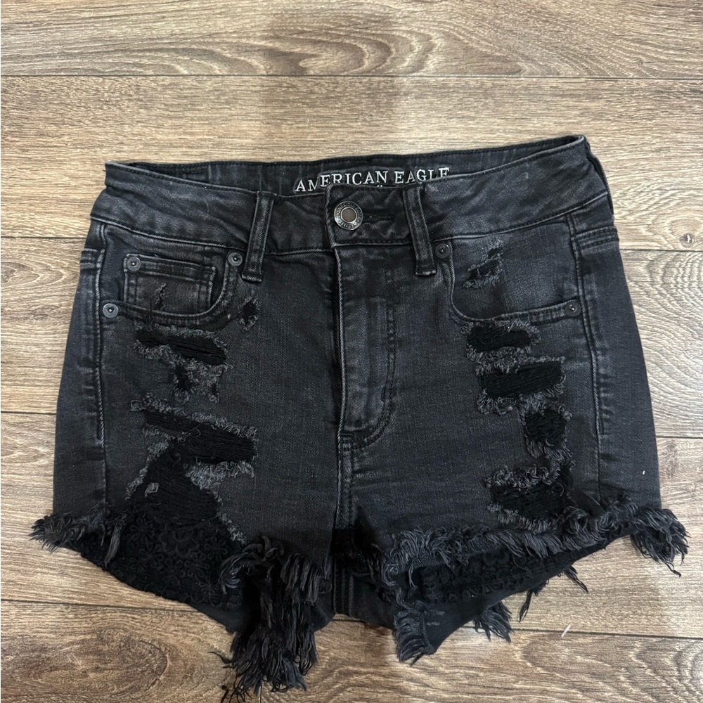 american eagle highrise shorts